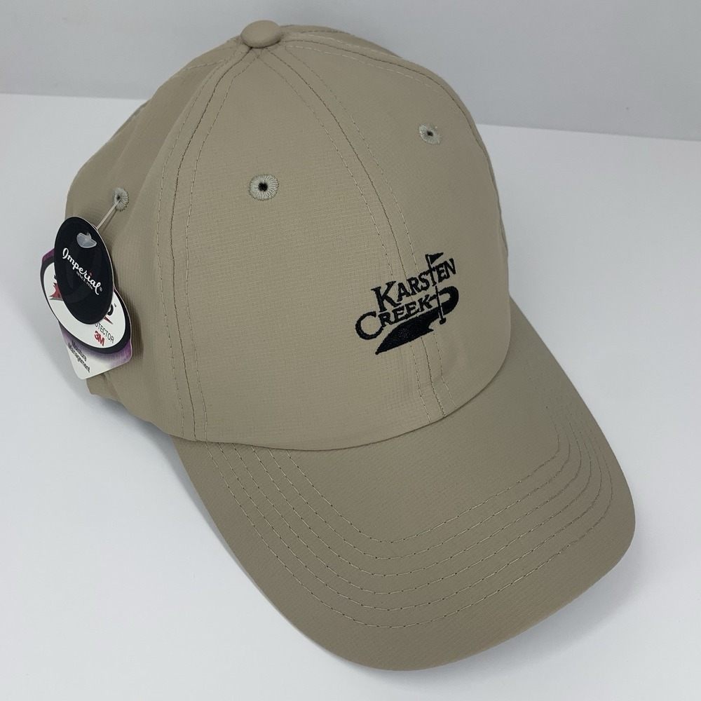 Karsten Creek Golf Club Hat Stillwater Oklahoma Beige Imperial Baseball Cap NEW
